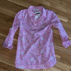 Vineyard Vines Fuscia and White Lucaya Tunic NWT